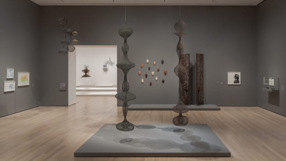 installation view of 'Ruth Asawa: A Retrospective' at the Museum of Modern Art