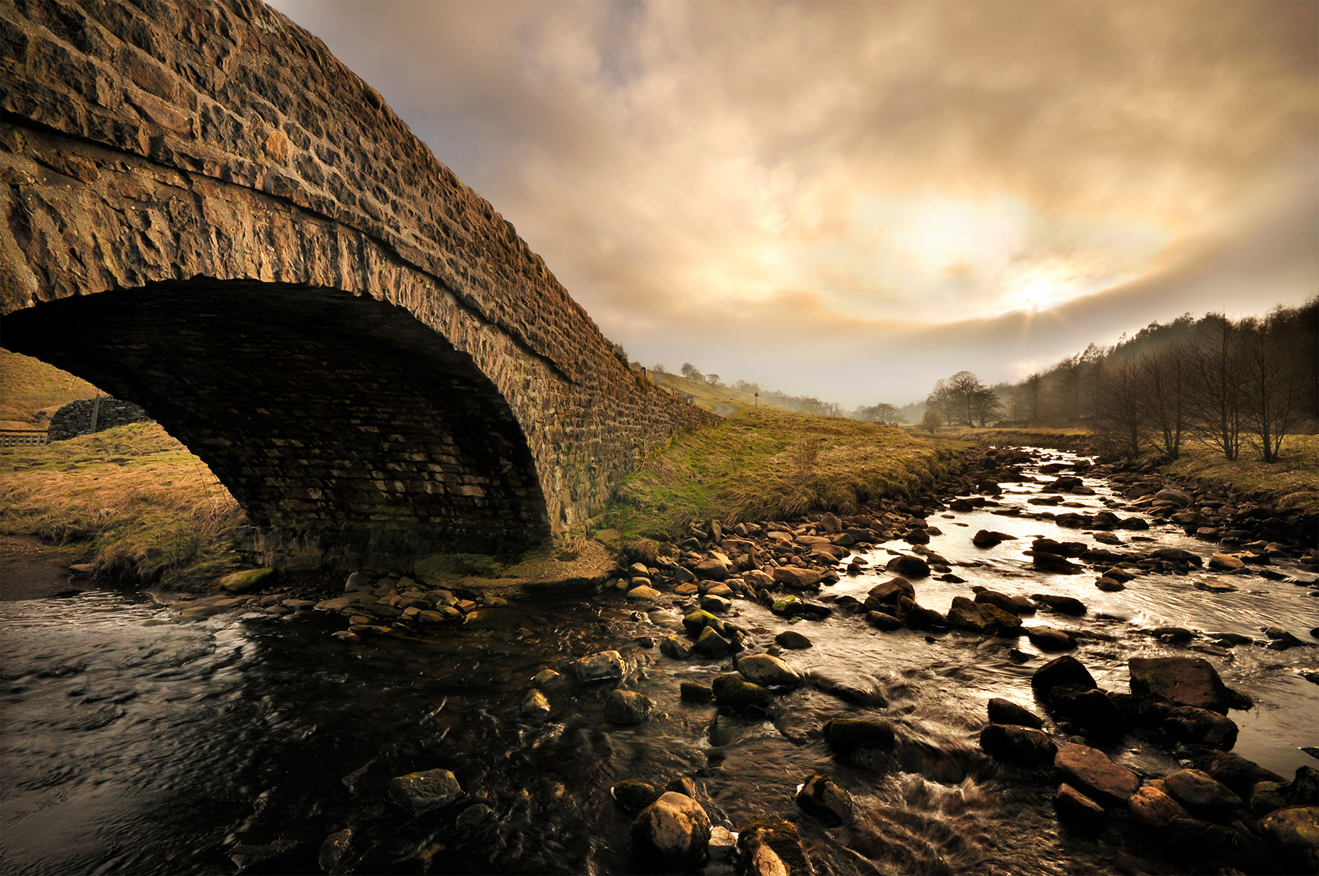 bridge and river in yorkshire